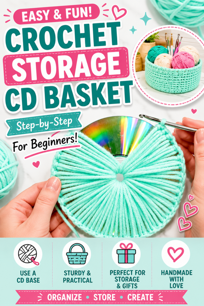 How to Crochet a CD Basket