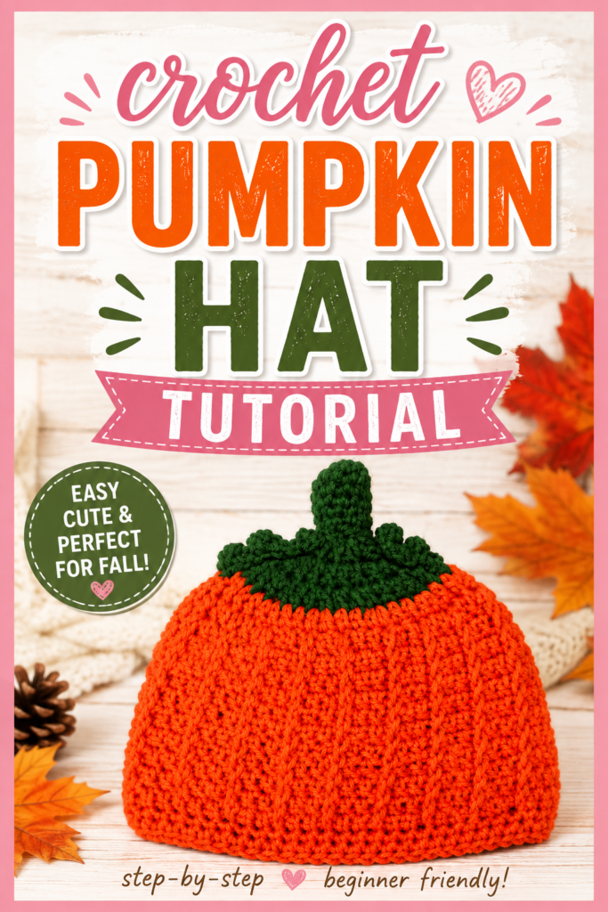 crochet pumpkin hat