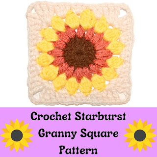 crochet sunflower granny square bag 