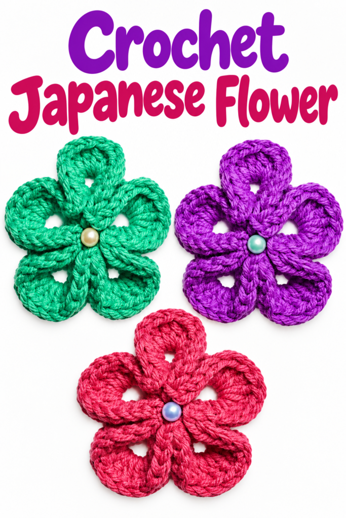 How to Crochet a Japanese Flower