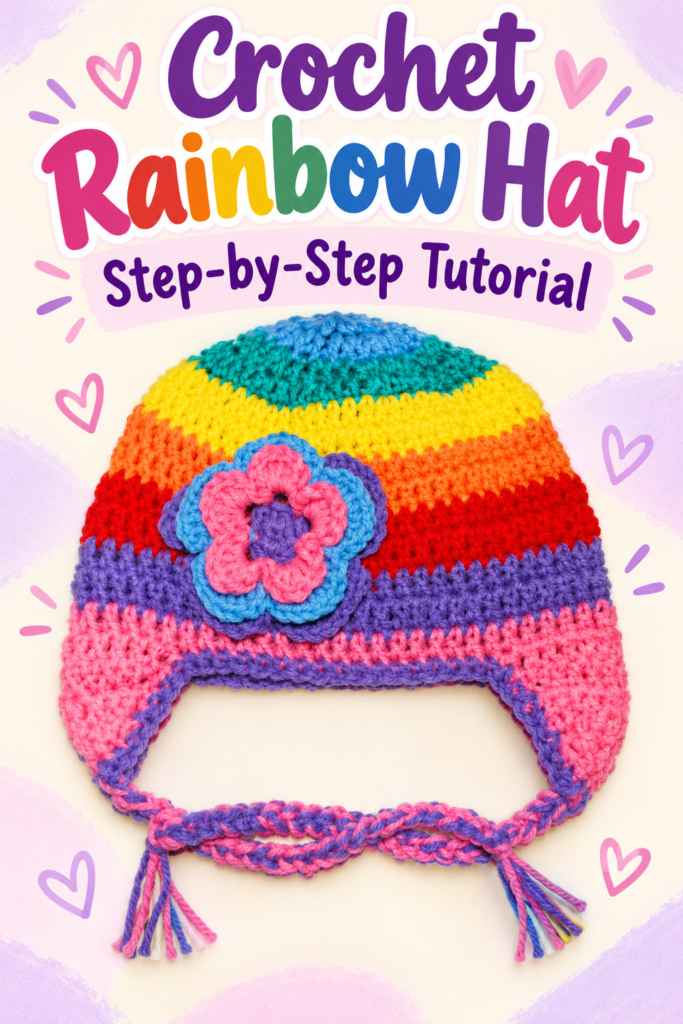 Crochet a Beautiful Rainbow Hat