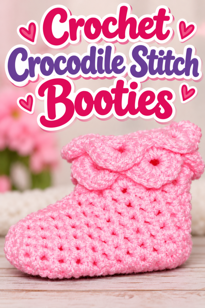 How to Crochet Crocodile Stitch Booties