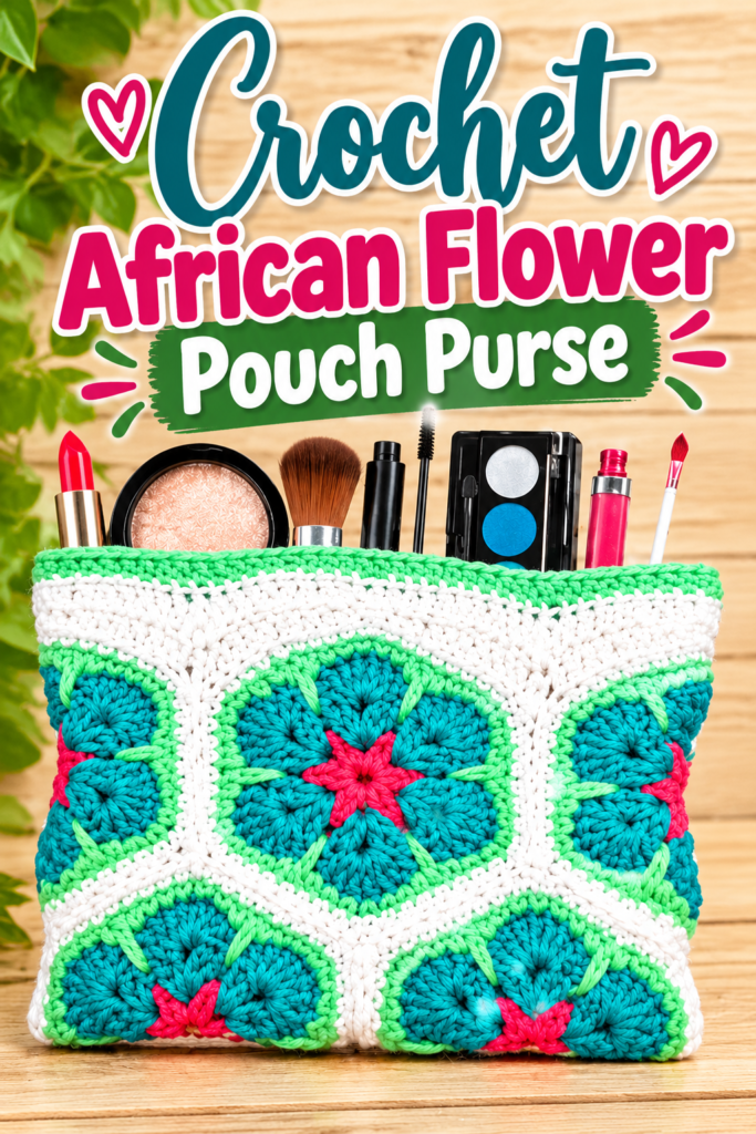 How to Crochet an African Flower Purse