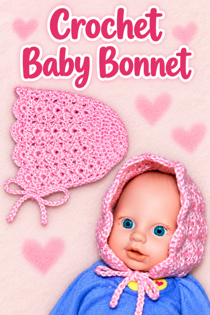 crochet baby bonnet