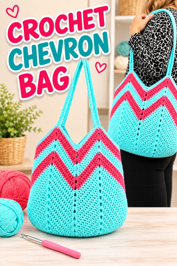 How to Crochet a Chevron Bag