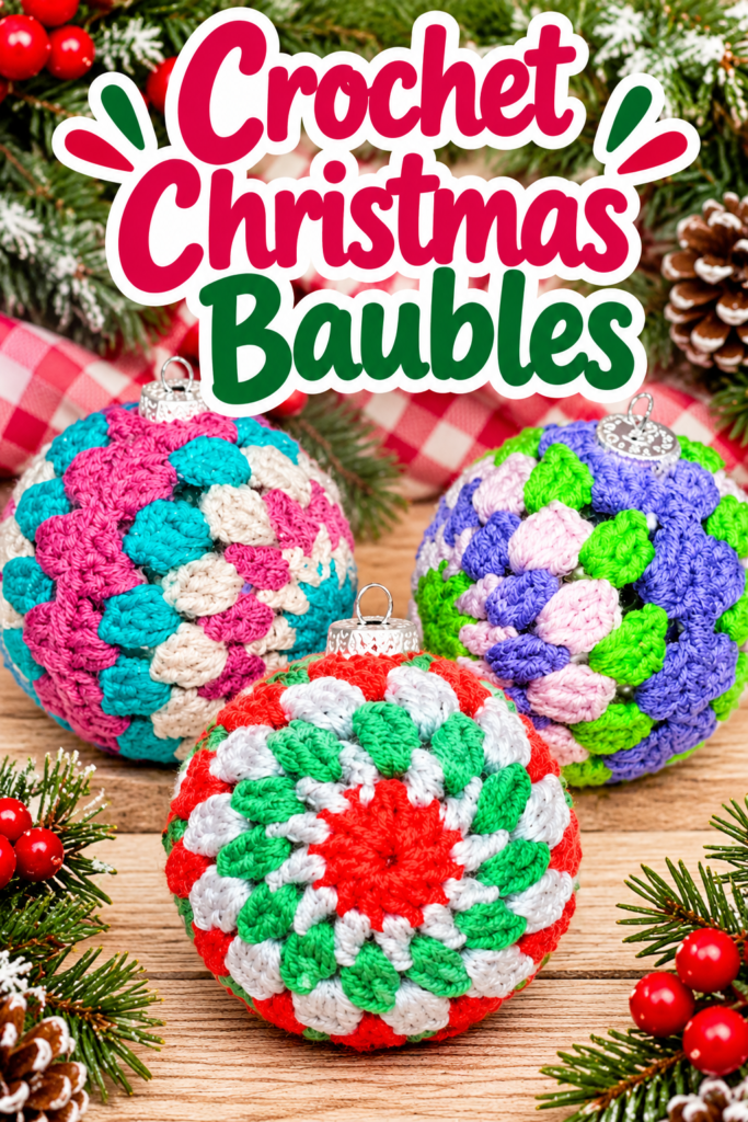 How to Crochet a Christmas Bauble Covers