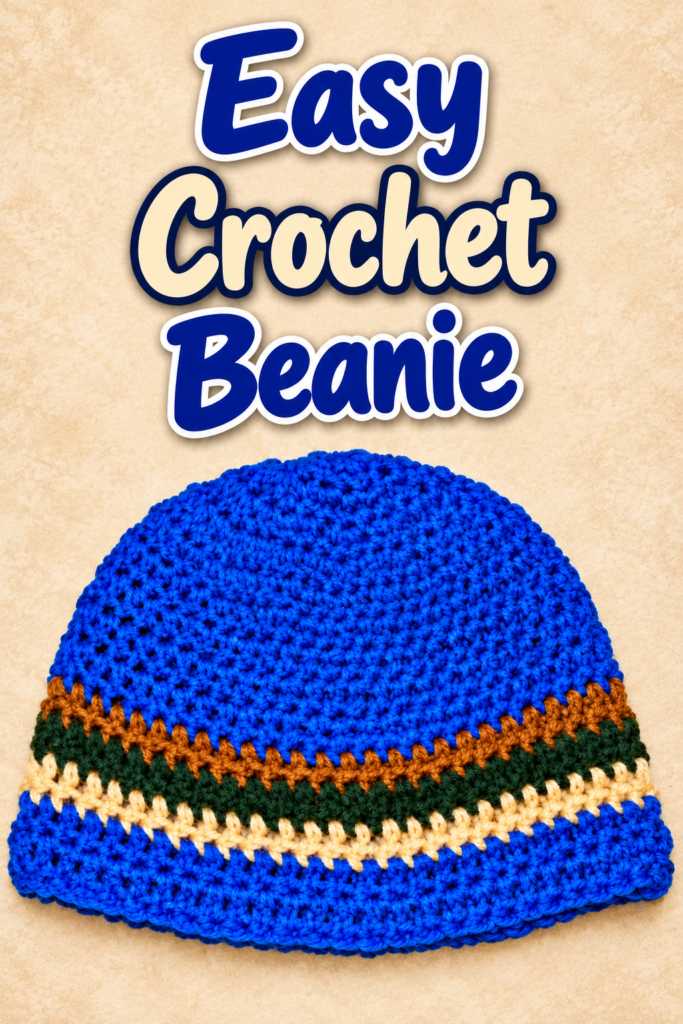 How to Crochet a Man's Beanie Hat