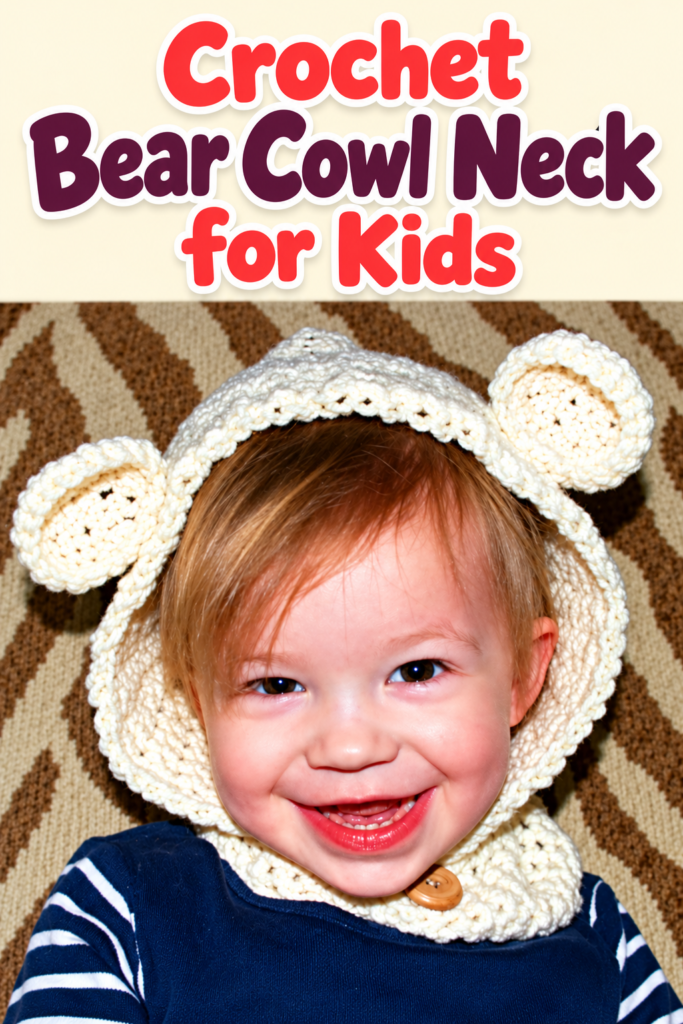 How to Crochet a Bear Cowl Hat for Kids