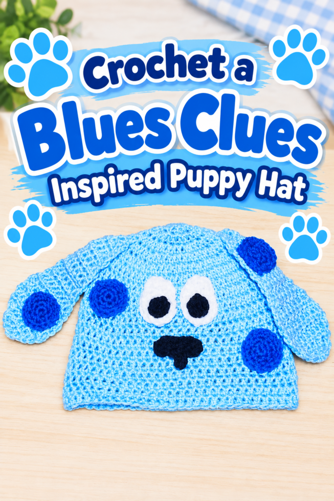 Crochet a Blues Clues-Inspired Puppy Hat