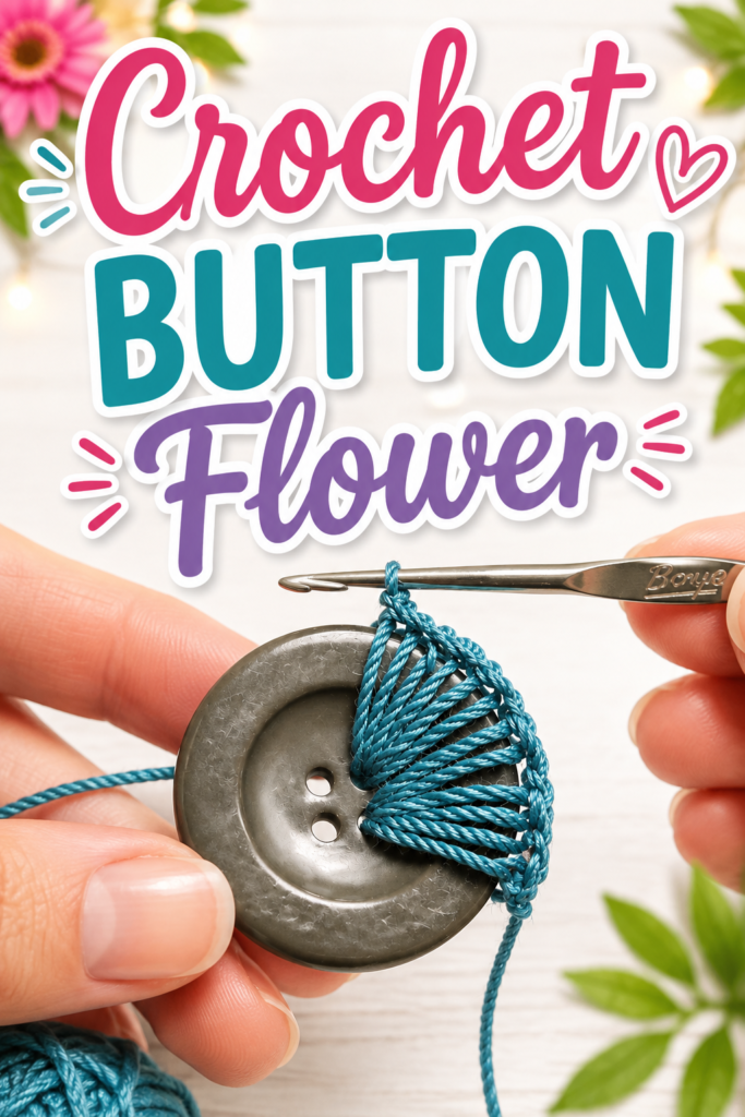 How to Crochet a Button Flower