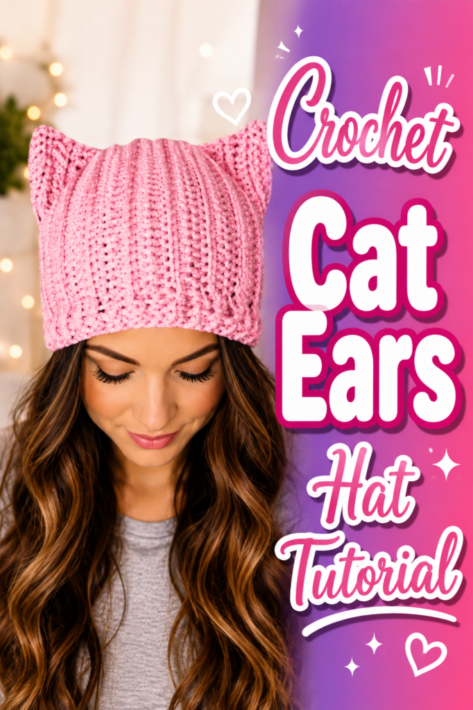 How to Crochet a Kitty Cat Hat