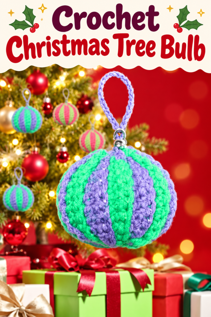 How to Crochet a Christmas Tree Bulb