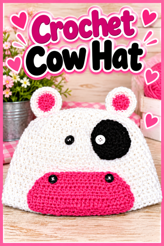 How to Crochet a Cow Hat
