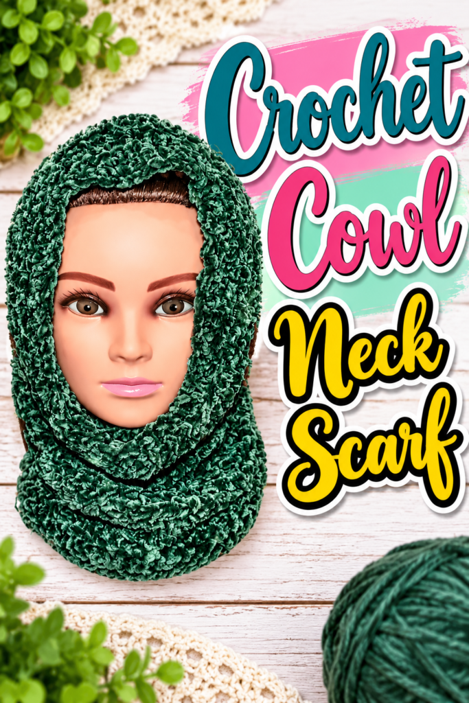 How to Crochet a Cowl Neck Scarf
