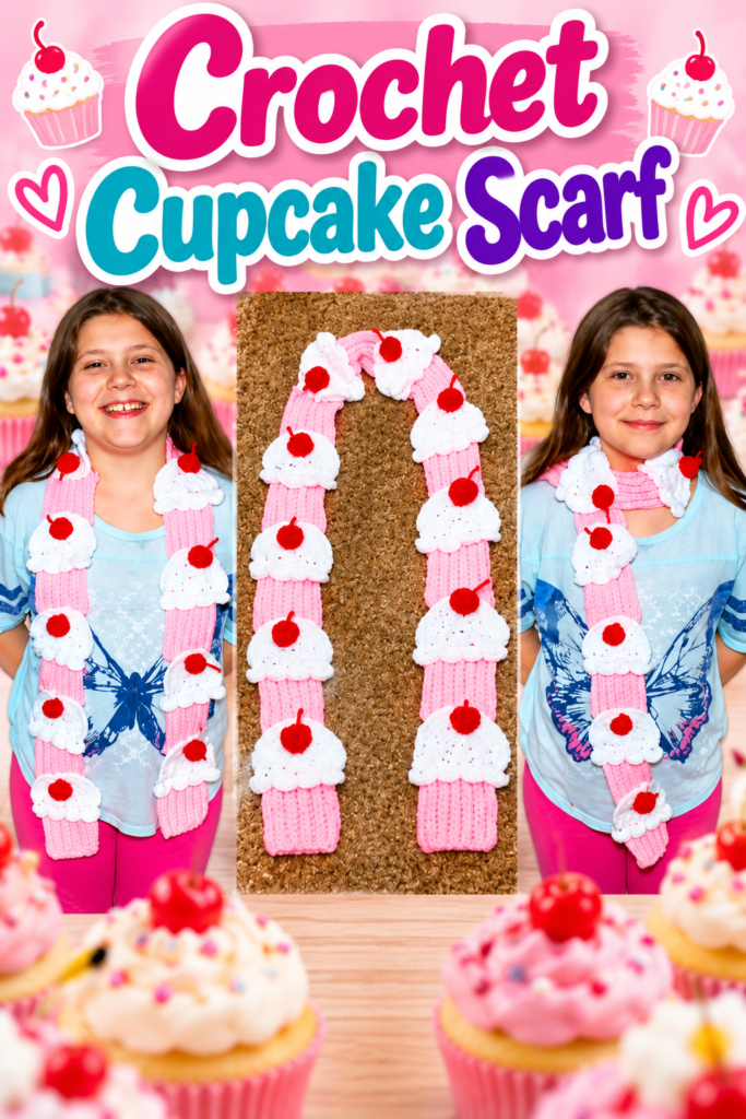 How to Crochet a Cupcake Scarf