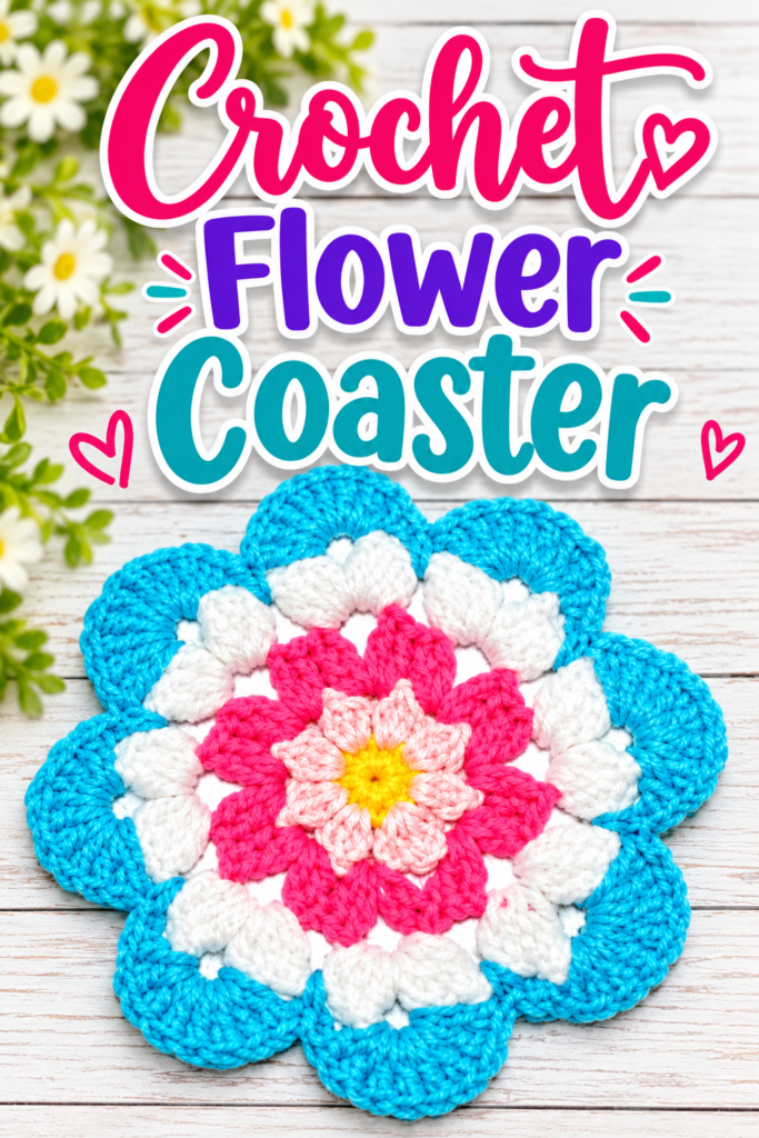 How to Crochet a Flower Coaster