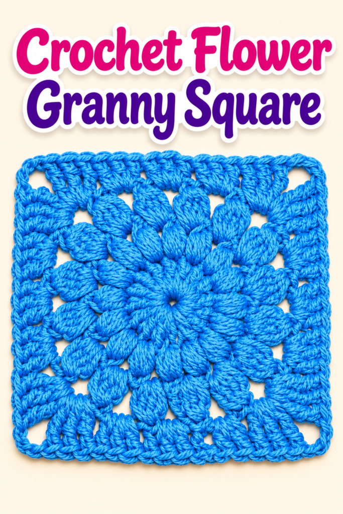 How to Crochet Flower Granny Square