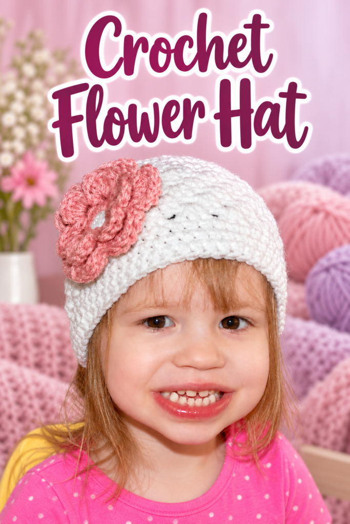 crochet flower hat