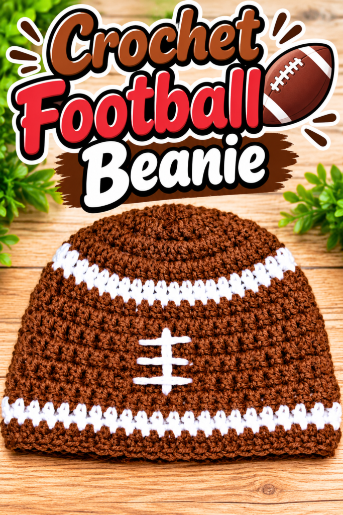 How to Crochet a Football Hat