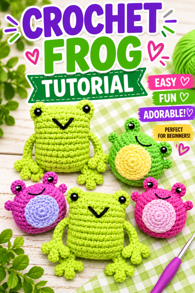 crochet frog
