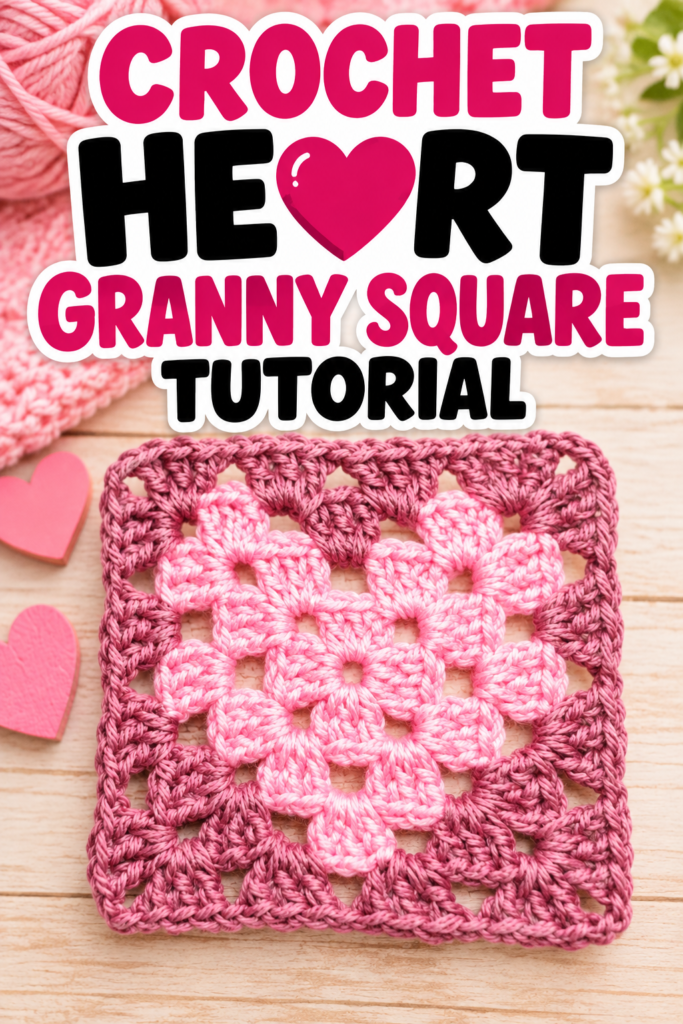 How to Crochet a Heart Granny Square