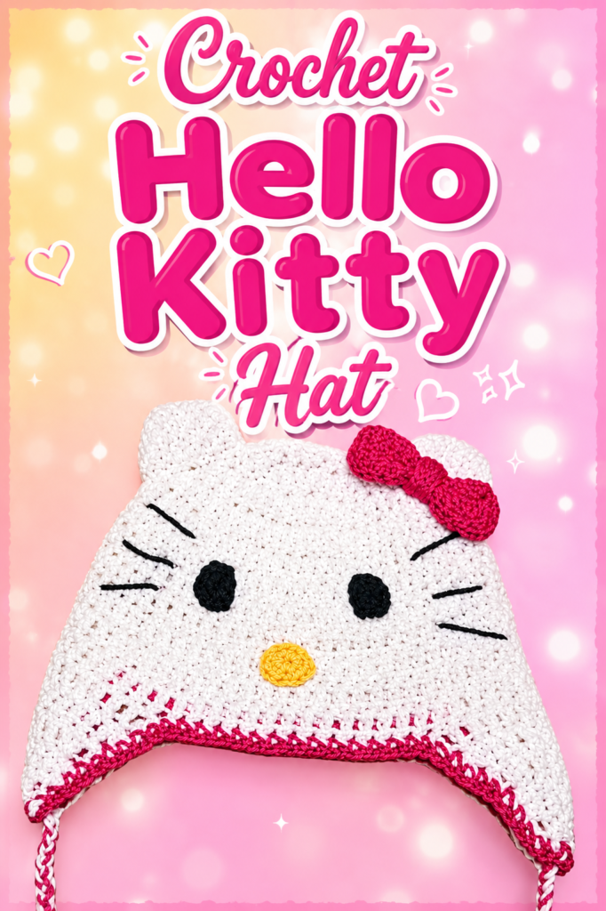 How to Crochet a Hello Kitty Cat Hat