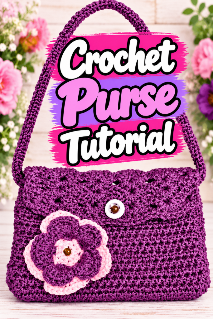 Crafting a Charming Child’s Flower Purse with Crochet Delight

