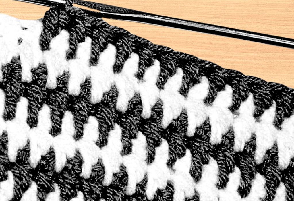 Black and White Crochet Blanket