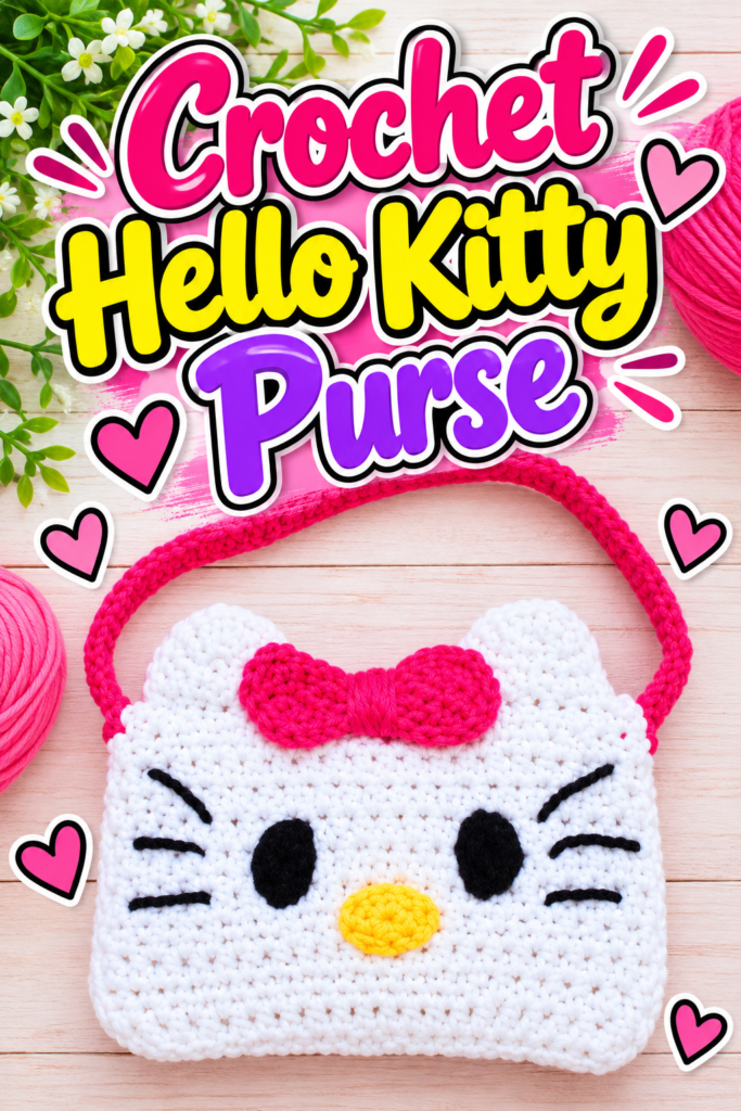 How to Crochet a Hello Kitty Purse