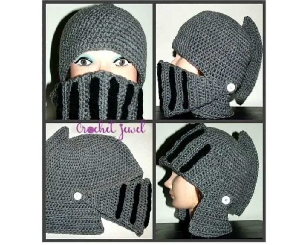 crochet knight hat