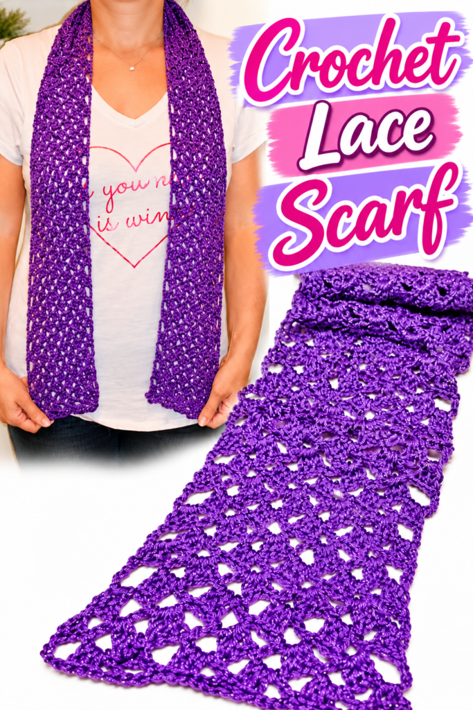 How to Crochet a Lacy Scarf