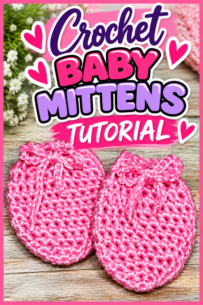 How to Crochet Baby Mittens