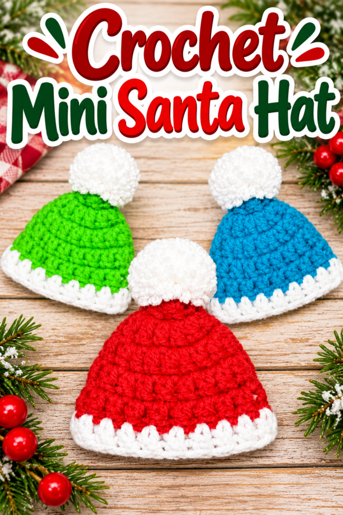 Crochet Santa Hat Ornament