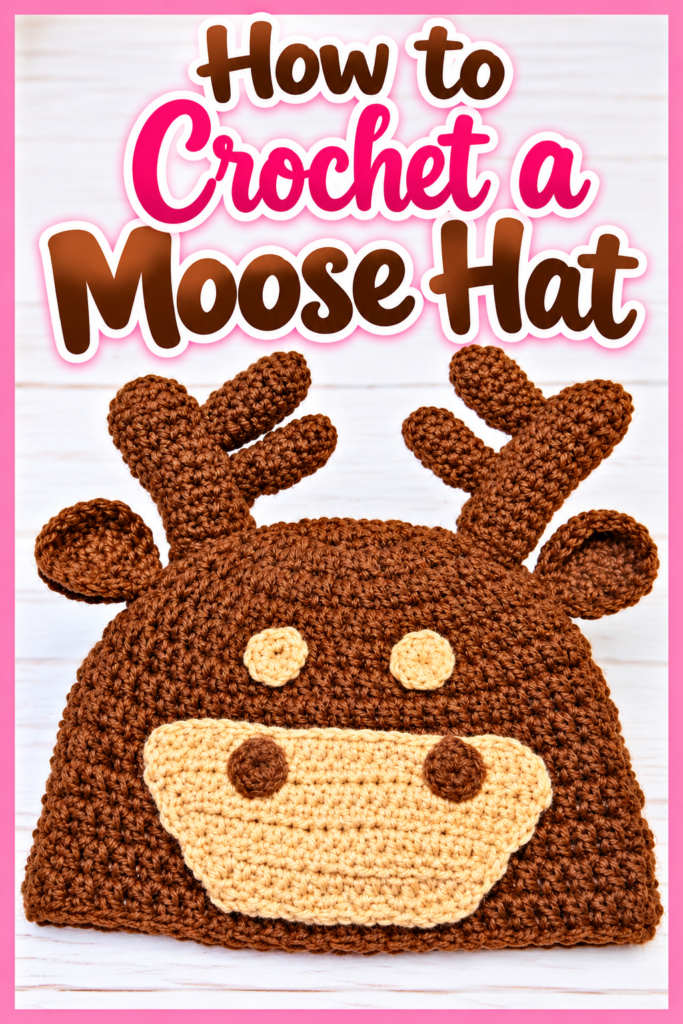 How to Crochet a Moose Hat