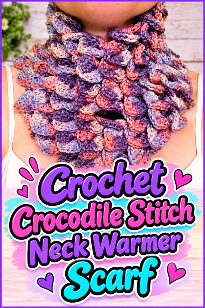 How to Crochet a Neck Warmer Scarf