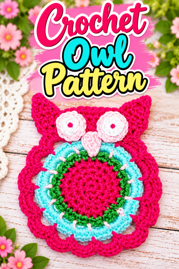How to Crochet an Owl Coaster