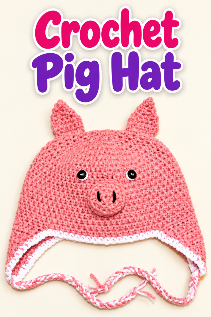 How to Crochet a Pig Hat