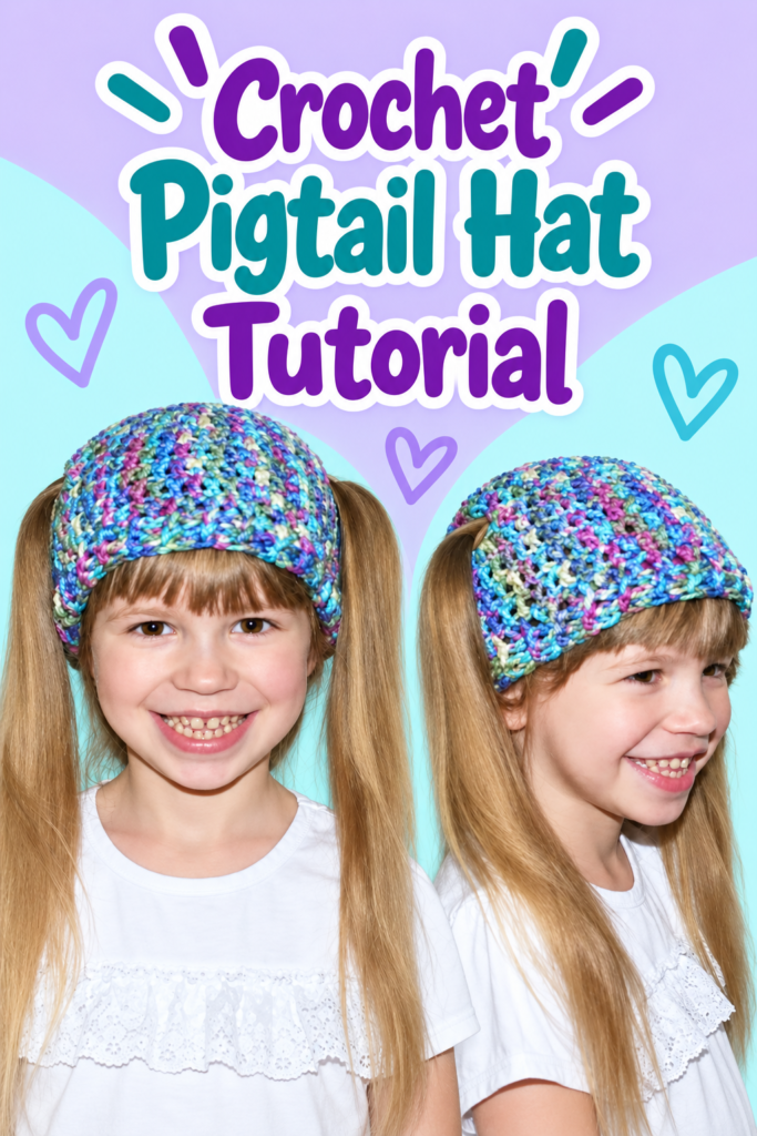 crochet ponytail hat