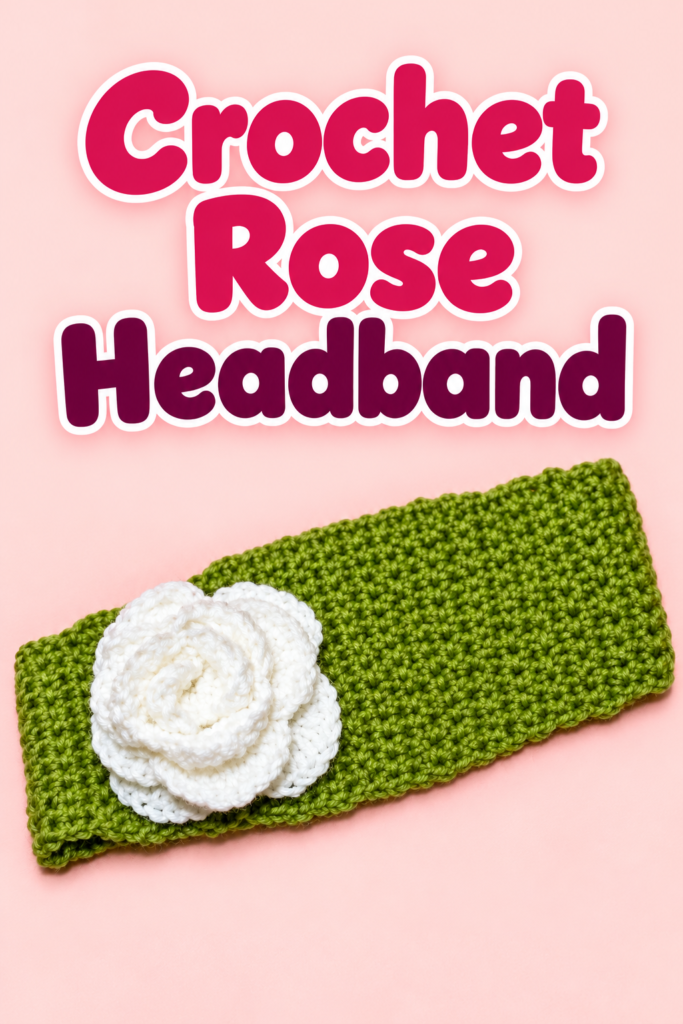 How to Crochet a Rose Headband
