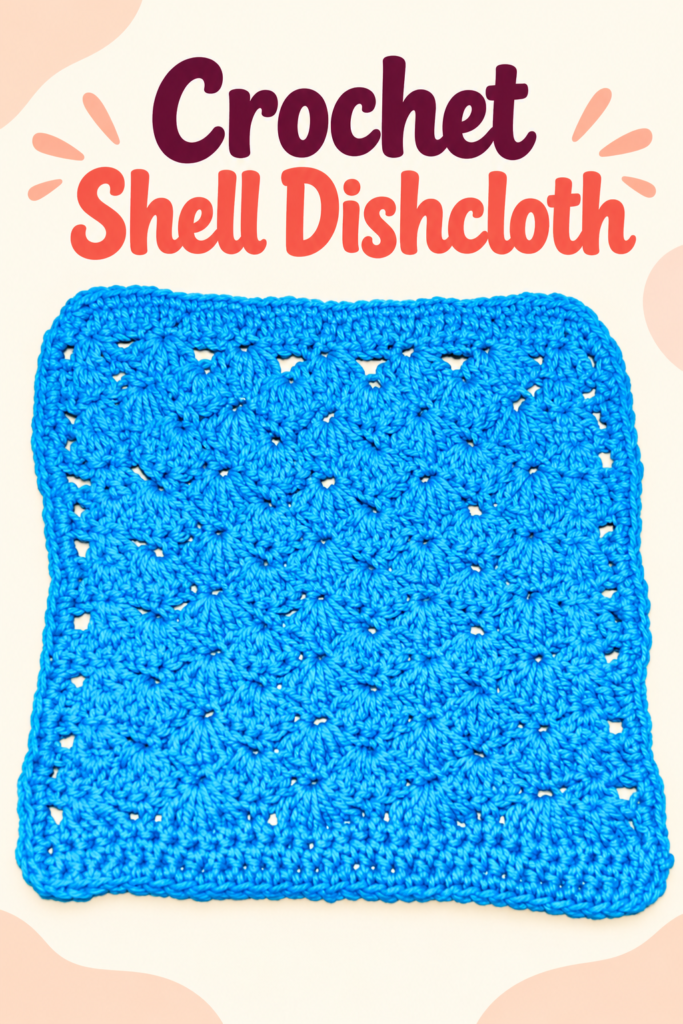 How to Crochet a Shell Dishcloth