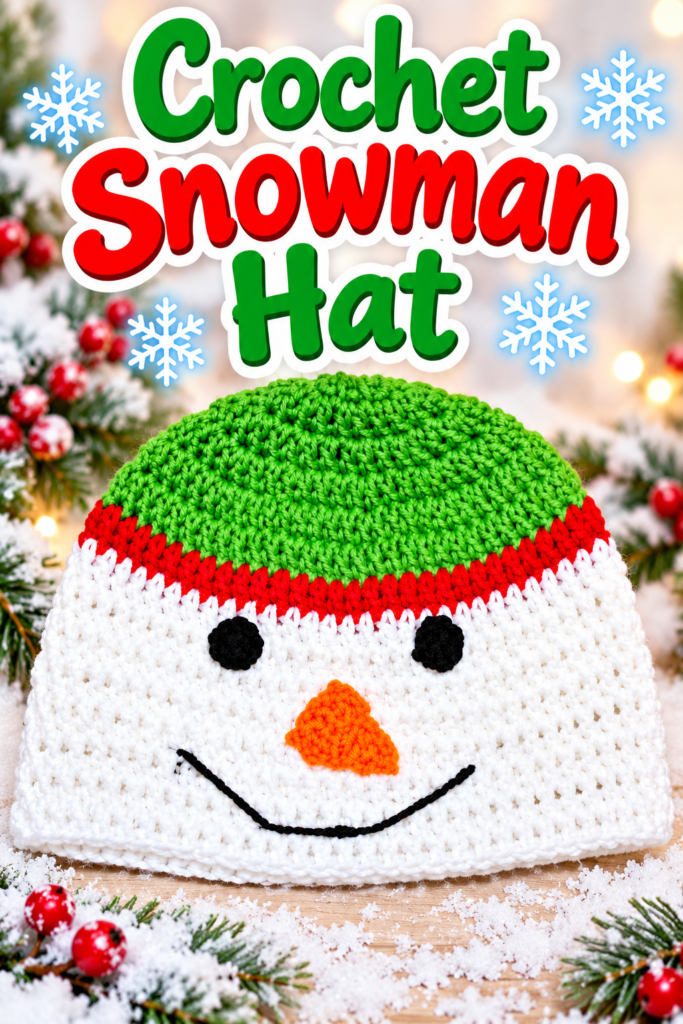 How to Crochet a Snowman Hat