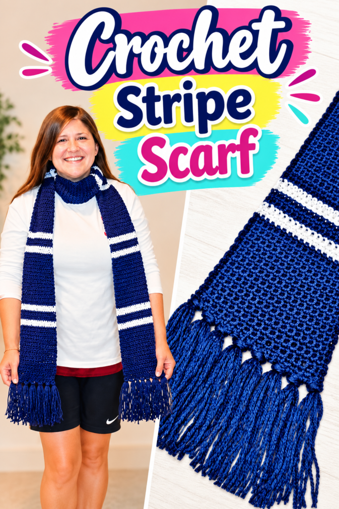 How to Crochet a Striped Scarf
