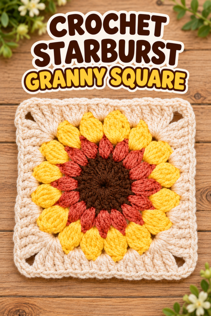 How to Crochet a Starburst Granny Square
