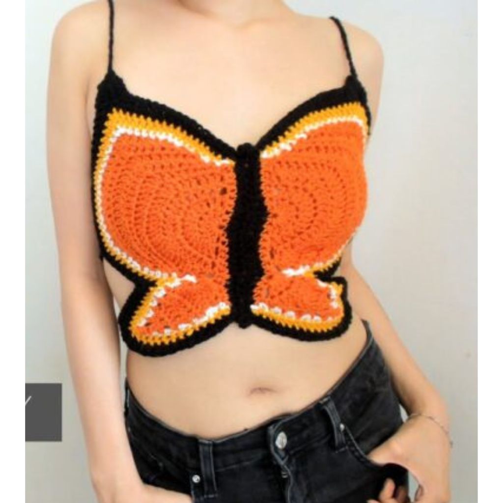 Crochet Butterfly Tops