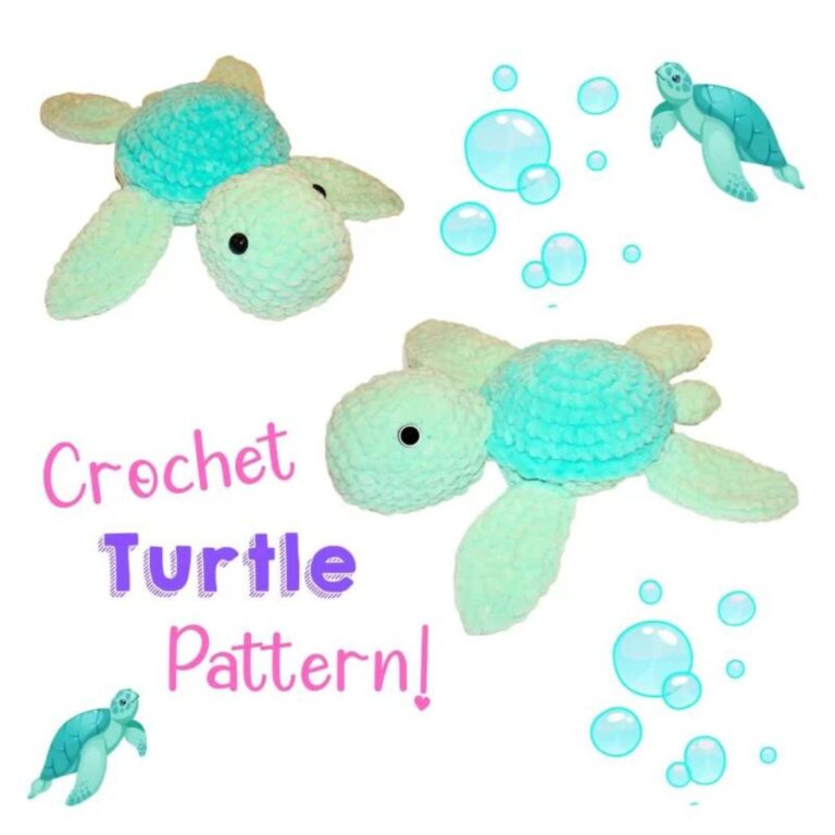 Crochet a Cute Turtles with Step-by-Step Instructions - Amys DIY Frugal ...