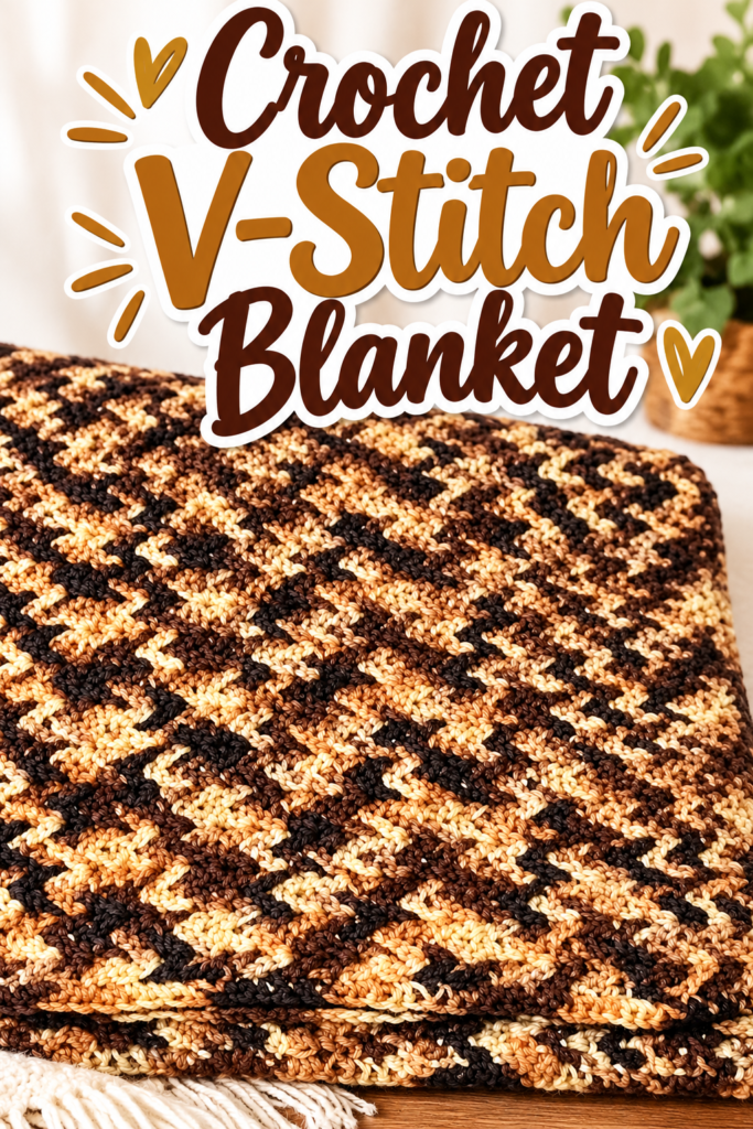 How to Crochet a V-Stitch Blanket