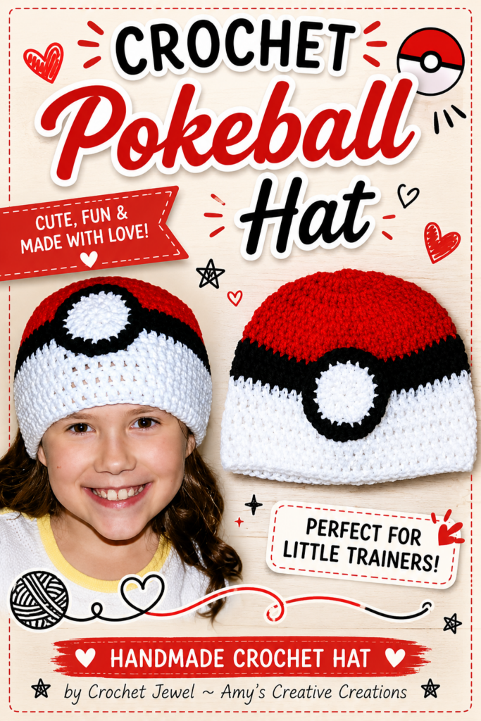 How to Crochet a Pokeball Hat