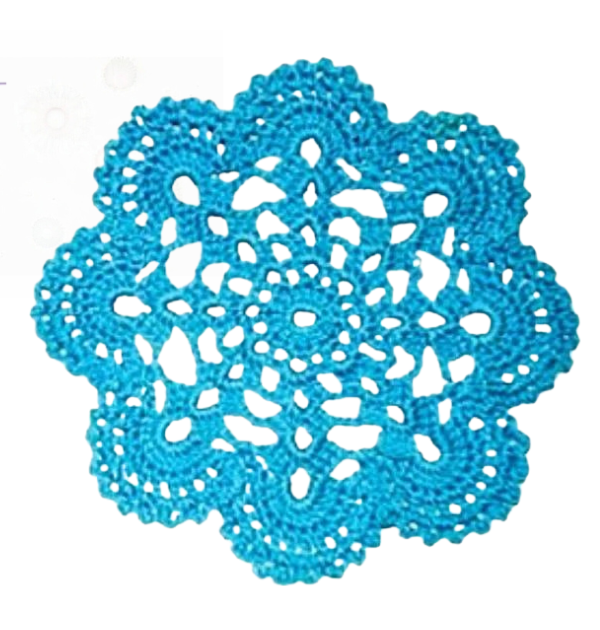 Crochet shell doily centerpiece