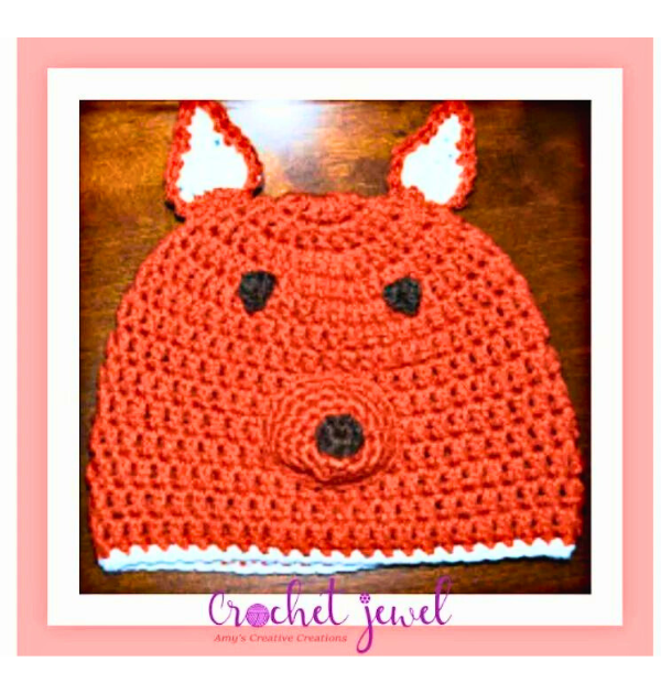 crochet fox hat 