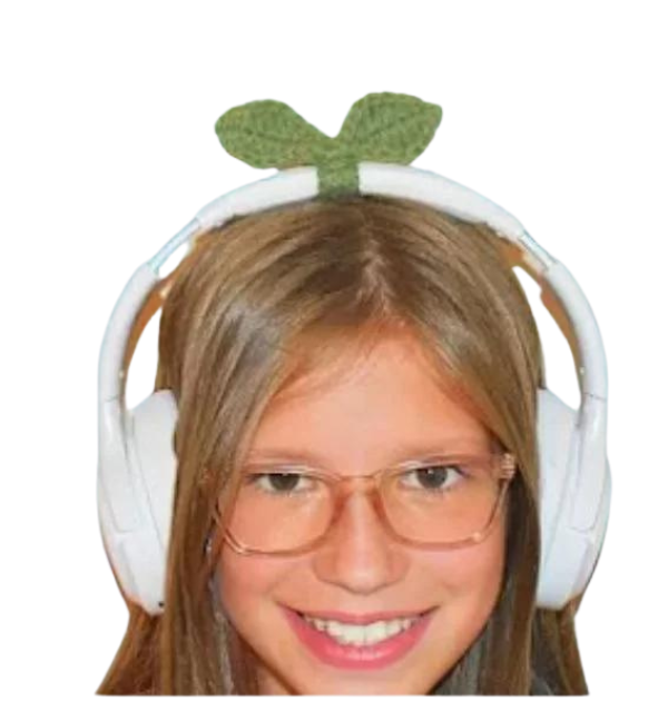 crochet leaf headphone